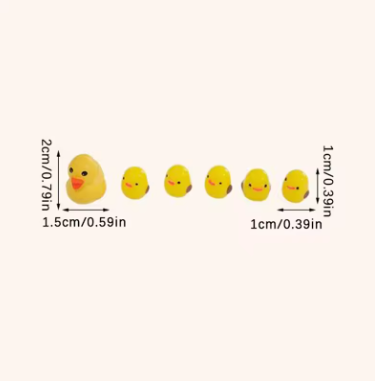 Mini Patos Decorativos para Coche | Set de 5 Adornos para Salpicadero y Espejo Retrovisor – Regalo Original para Hombre y Mujer