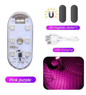 Luces LED Multicolores para Autos – Luz Táctil con Sensor para Techo Interior