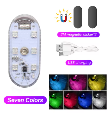 Luces LED Multicolores para Autos – Luz Táctil con Sensor para Techo Interior