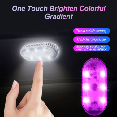 Luces LED Multicolores para Autos – Luz Táctil con Sensor para Techo Interior
