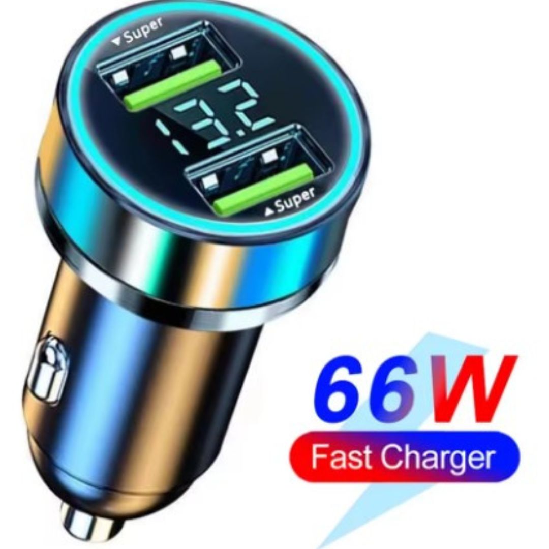 👉 Cargador de Coche PD + QC3.0 250W | Carga Rápida con Pantalla Digital y 6 Puertos USB/Type-C