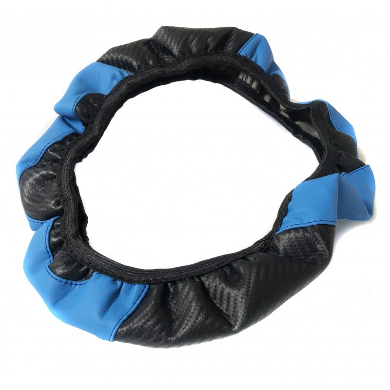 Funda para Volante de Coche en Cuero con Fibra de Carbono – Sin Aro Interior (37-38 cm)