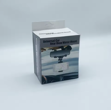 Soporte ajustable para móvil en el espejo retrovisor: comodidad y seguridad al volante.